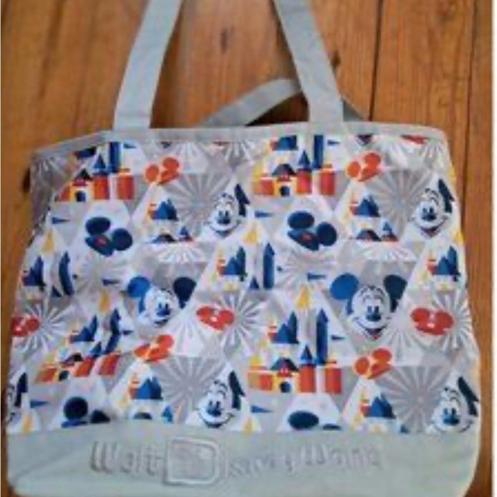 Disney Multicolor Mickey Mouse and Castle Tote